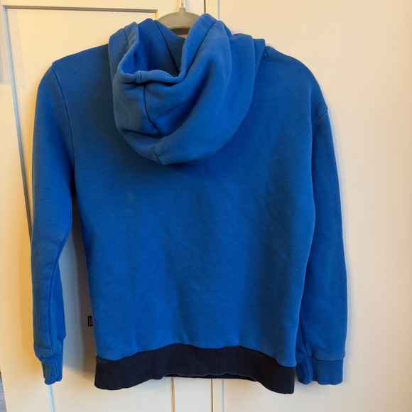 Puma Hoodie Sweatshirt Kids Youth Size M (10/12) Blue White Colorblock Soft - Picture 3 of 7